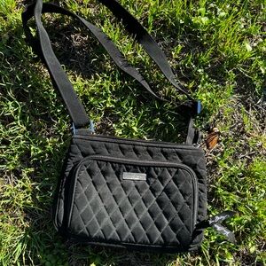 Vera Bradley Black Little Hipster Crossbody Bag